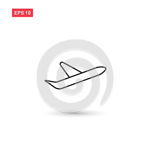 Cargo airplane icon vector design isolated 3