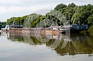 Cargo barge, a vessel for inland river navigation along the riverbed