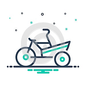 Mix icon for Cargo Bike, cargo and transport photo