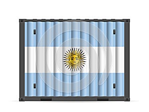 Cargo container Argentina flag