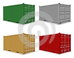 cargo container for the delivery and transportation of merchandise and goods stock vector illustration