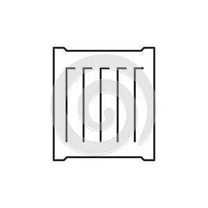 Cargo container line outline icon
