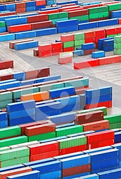 Cargo container in port - trasnportation