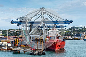 Cargo Container ship docking