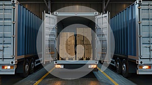 The cargo container truck.AI generated image