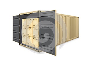 Cargo container vector