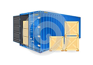 Cargo container vector