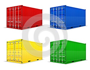 Cargo container vector illustration