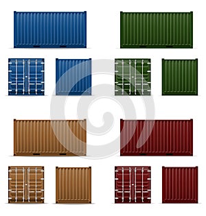 Cargo container vector illustration