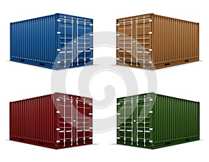 Cargo container vector illustration