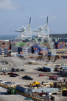 Cargo Containers at Shipping Dock