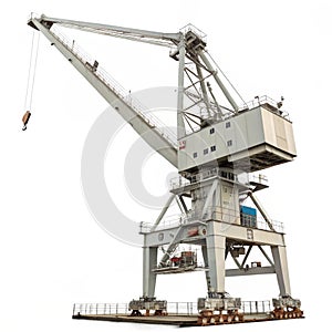 Cargo crane isolated on white background