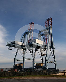 Cargo crane at shipyard