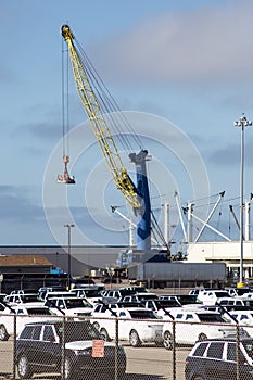 Cargo Crane Unloading Vehicles