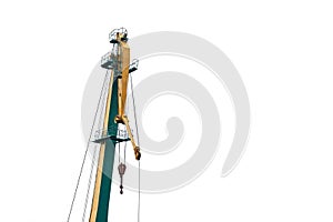 Cargo crane on white background, isolated photo