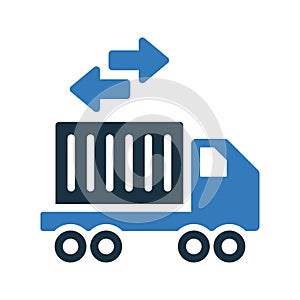Cargo, export, importer icon. Simple editable vector graphics