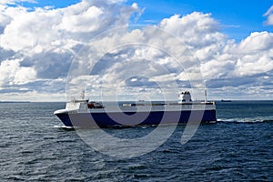 A cargo ferry on the Baltic Sea