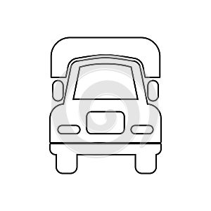 cargo front view icon. Element of transport for mobile concept and web apps icon. Outline, thin line icon for website design and