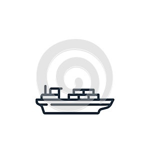 cargo icon vector from vehicles transportation concept. Thin line illustration of cargo editable stroke. cargo linear sign for use