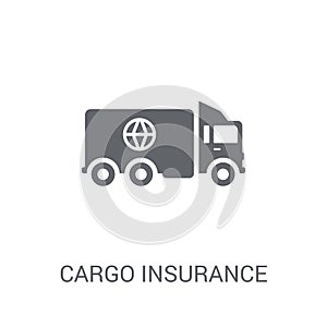 Cargo insurance icon. Trendy Cargo insurance logo concept on white background from Insurance collection