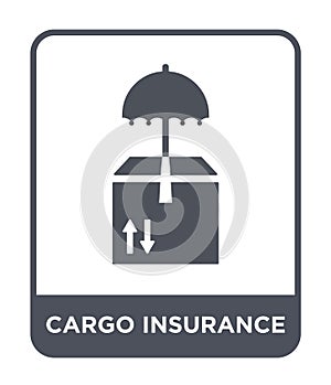 cargo insurance icon in trendy design style. cargo insurance icon isolated on white background. cargo insurance vector icon simple