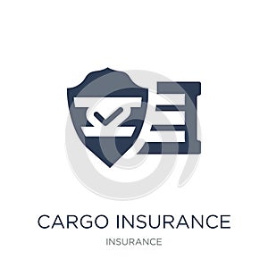 Cargo insurance icon. Trendy flat vector Cargo insurance icon on