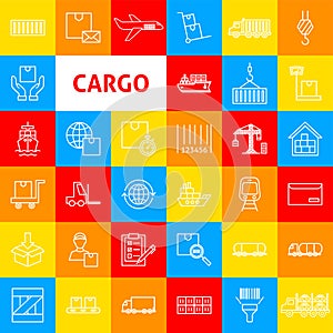 Cargo Line Icons