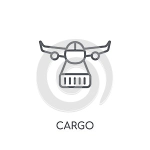 Cargo linear icon. Modern outline Cargo logo concept on white ba