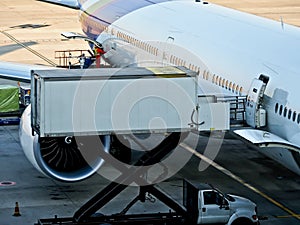 Cargo loading at the airport