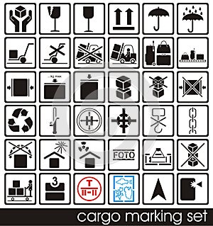 Cargo marking set