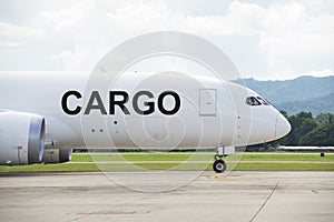 Cargo plane on the runway