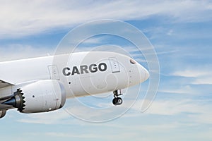 Cargo plane taking off