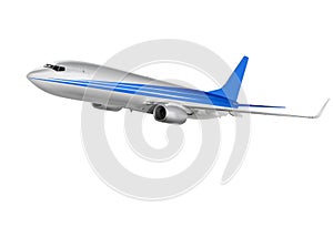 Cargo plane on white background