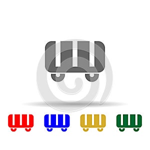 Cargo, railroad, wagon multi color style icon. Simple glyph, flat vector of transport icons for ui and ux, website or mobile