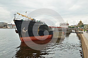 Cargo ship at berth.