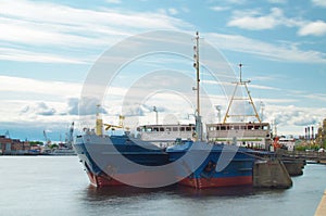 Cargo ship at berth.