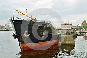 Cargo ship at berth.
