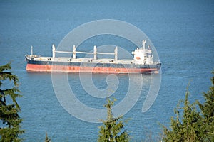 Cargo Ship on the Columbia River