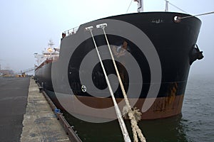 Cargo Ship at Dock