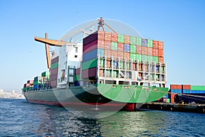 Cargo ship full of containers