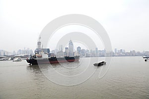 Cargo ship,Huangpu River,Shanghai