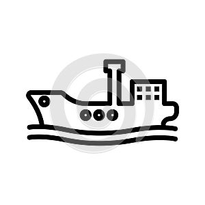 Cargo ship icon