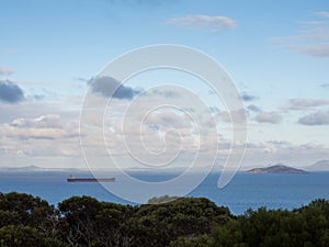 Cargo ship leaving Esperance Port