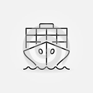 Cargo ship outline icon