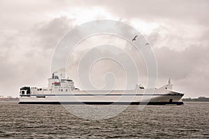 Cargo ship Ro-Ro in the Baltic Sea