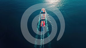 The Cargo Ship at Sea.AI generated image