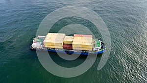 Cargo ship from top