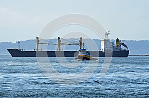 Cargo Ship and Tug Boat