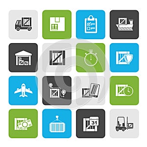 Cargo, shipping, Logistics and delivery icons