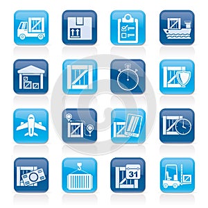 Cargo, shipping, Logistics and delivery icons